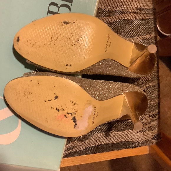 *3 for $20* Nine West Peep toe dress shoes sz 6.5 - Picture 5 of 7